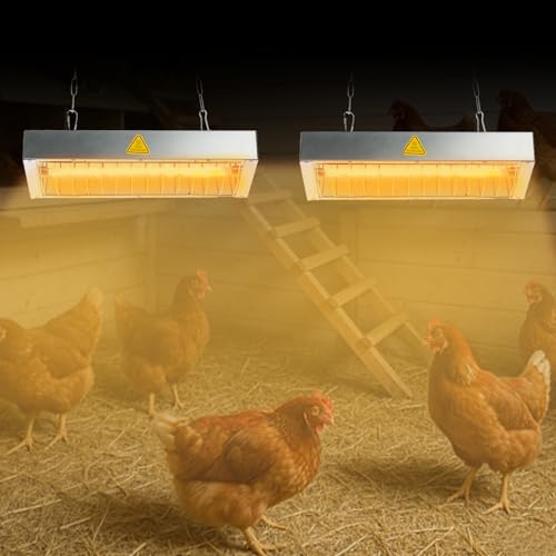 600W Heat Lamp for Chickens, Large Chicken Coop Heater, Adjustable Temp and Height, No Assembly Brooder Heater for Chicks Pets Livestock, 1 Pack - color: Heat lamp 600W - 1 Pack