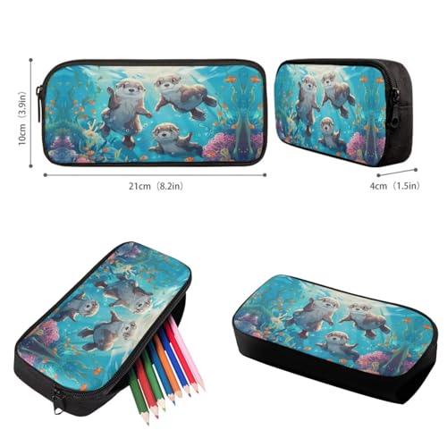 Upetstory Sea Otter Backpack for Kids Girls Boys 6-8 10-12 Elementary School Bag with Lunch Tote Pencil Bag Primary Kindergarten Bookbag Water Bottle Sleeve Book Cover Travel Daypack Hiking - color: Sea Otter