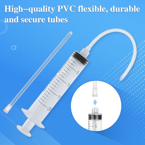 30 Pack 20ml Luer Lock Syringe - Syringes for Liquid with Soft Tube | Individually Pcakaged，Scientific Labs and Measuring, Refilling Inks - style: 20ml - 4.0mm Tube