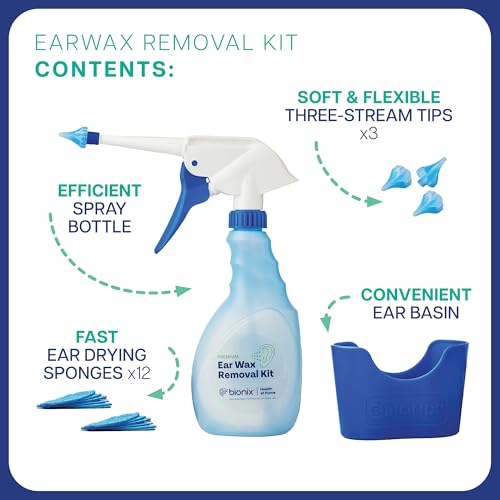 Bionix - Ear Wax Removal Kit, Helps Remove Wax Buildup, For Safe Earwax Removal, Comfortable, Convenient & Easy-To-Use, Ideal for Healthcare Consumers, Flexible (17 Piece Kit) - color: Ear Wax Removal Kit