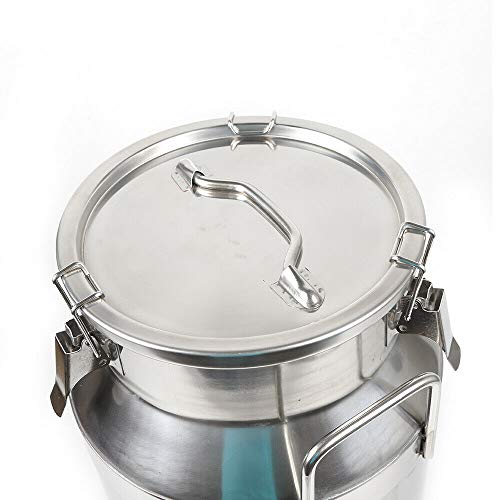 Stainless Steel Milk Can - 40L Wine Pail with Sealed Lid, Ideal for Milk and Wine Storage - size: 40L