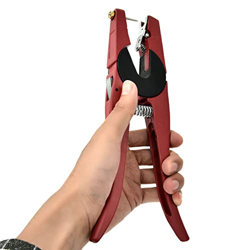 Yosoo Health Gear Livestock Ear Tag Plier, Durable Alloy Tagging Applicator with Spring Loaded Ergonomic Handle for Farm Animals Red 9.6 x 2.4 x 0.9 in 1 Piece