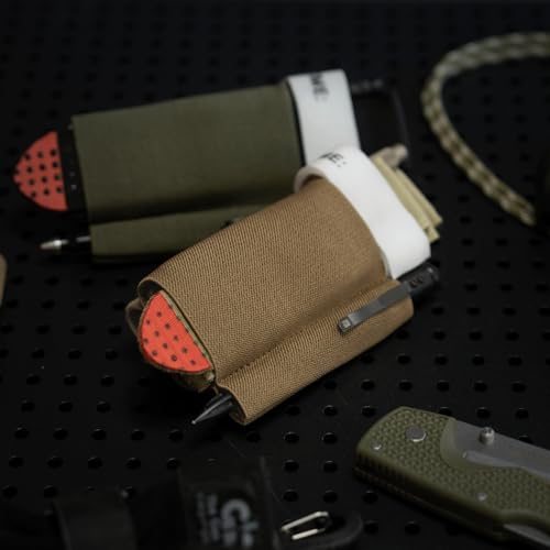 IDOGEAR Sports Tactical Tourniquet Pouch First Aid Holder for CAT Gen7, Combat Trauma Kit for Tactical Vest Belt - color: Coyote Brown