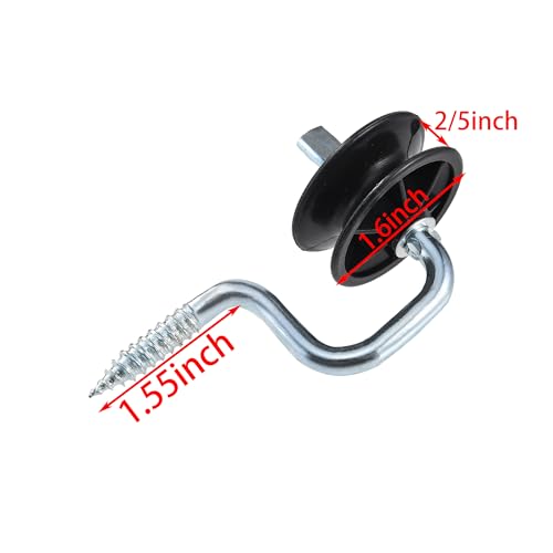 Electric Fence Wood Post Screw-in Corner Insulators Bracket, Black，5pcs | Wood Post Anchors, Corner Polyrope Insulators - style: B010-5pcs