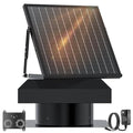HONGUAN 40W Solar Attic Fan, 2000 CFM Solar Roof Exhaust Fan with AC Adapter, Smart MPPT Controller, Energy Saving & Performance Mode, IP65 Waterproof Roof Vent Fan for Attic, Garage, Shed, 2500 Sq.ft