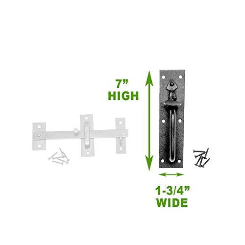 Renovators Supply Manufacturing Black Iron Norfolk Thumb Door Latch Gate Lock Colonial Style with Mounting Hardware - color: Black Iron Norfolk, size: Pack of 1