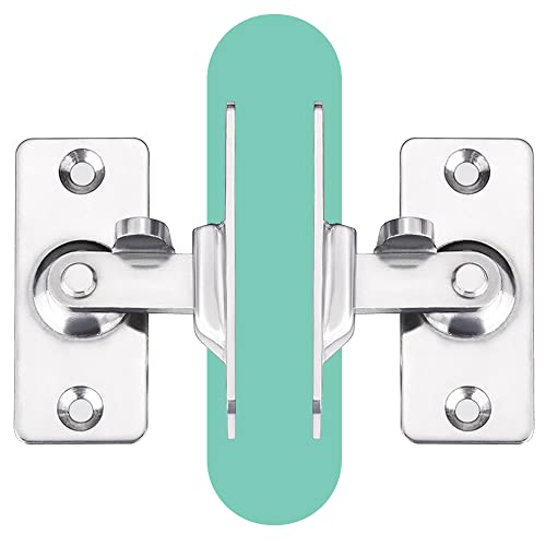 WANLIAN MINI Size 90 Degree Door Latch Sliding Door Lock Screen Door Latch Pocket Door Latch | Quick-Access Locking for Privacy in Bathroom, Toilet, RVs & Small Spaces, Left Or Right Application, 304# Stainless Steel - color: Silver 2pcs, size: Mini