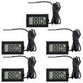 5-Pack Digital LCD Refrigerator Thermometer, Fahrenheit | -50F to 230F range, 0.1 degree resolution, for refrigerator and water temperature monitoring