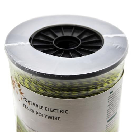 Electric Fence Polywire 3444 Feet, 1050 Meters 6 Conductors Portable Electric-Fence Rope for Reliable Conductivity and Rust Resistance - size: 3444 Feet