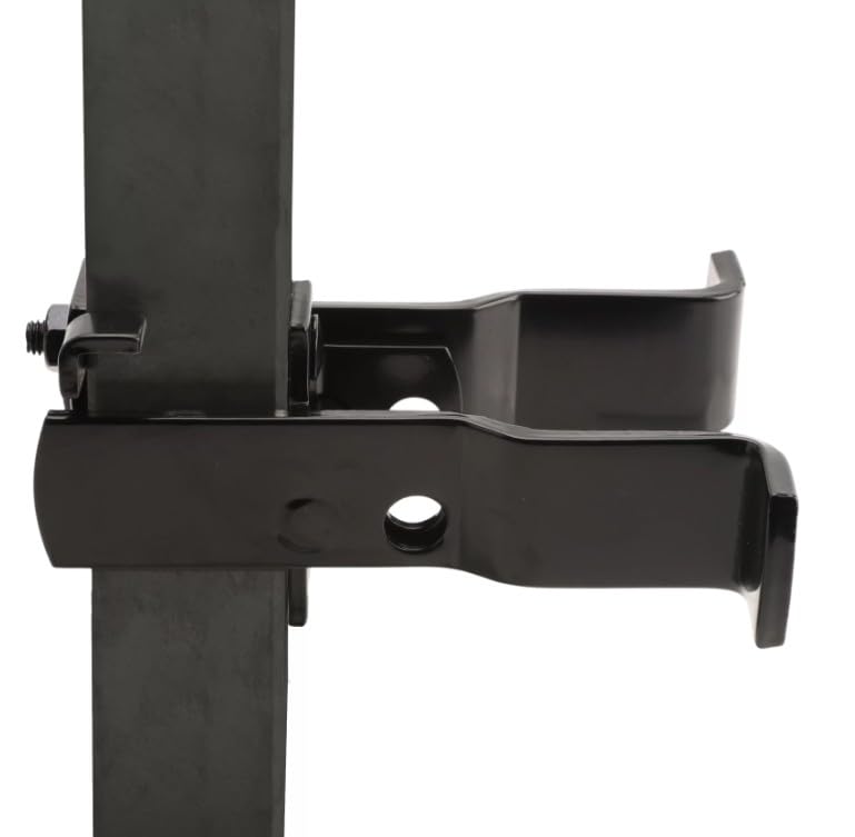 Industrial Square 2" x 2 1/2" Frame Fulcrum Strong Arm Gate Latch - Black
