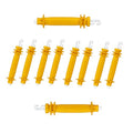 Electric Fence Rubber Gate 10 Pack - Electric Fence Spring Handles Insulated Plastic Handle for Garden Farm Heavy Stamped Steel Hook, Yellow - size: 10 pcs
