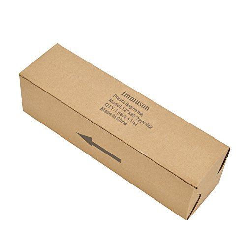 Immuson Food Storage Bags, 12 x 20 Plastic Produce Bag on a Roll Fruits, Vegetable, Bread, Food Storage Clear Bags (20 Rolls-7000 Bags) - size: 20 Rolls-7000 Bags
