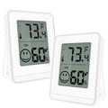 2 PCS Home Indoor Hygrometer, Mini Indoor Thermometer, Temperature and Humidity Monitor, Reptile Thermometer - Houses, Greenhouses,Baby Room,Office, Incubator