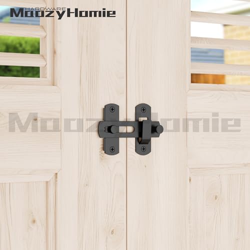 4 Inch Flip Latch Gate Latches, 180 Degree Flip Barn Door Lock Latch, Heavy Duty SUS304 Stainless Steel Flip Sliding Latch, Bolt Buckle Lock for Barn Wood Fence Sliding Doors, Black, 1 Pack - color: Matte Black