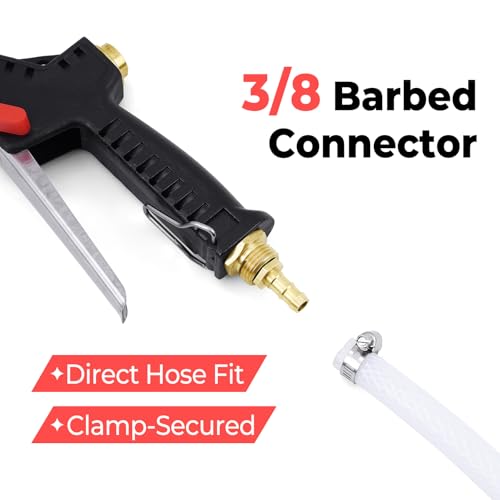 Heavy Duty Adjustable Spray Gun, 3/8"Brass Hose Barb, Agricultural Spray Gun-Up to 5.5GPM, 400 PSI
