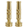 ATDAWN Brass Hose Nozzle, Heavy-Duty Brass Adjustable Twist Hose Nozzle, 2 Pack (4") - size: 4 Inch