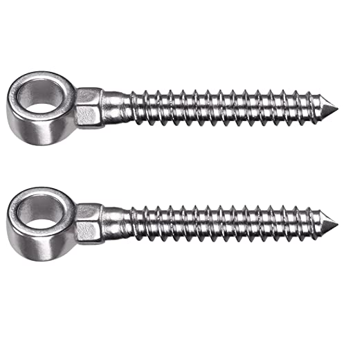Insaga 304 Stainless Steel Gate Hinges for Wooden Fences, One-Piece Gate Hinge Eye for Wooden Farm Gate Hinge, Heavy Duty Gate Hinges with Hole Dia 5/8'' (2Pcs, M12) - color: M12-Hook Hinge-2pcs
