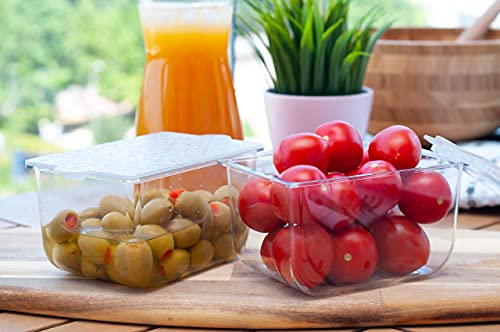 Pikanty Leftover Storage Containers Set of 2, 25 oz Meal Prep and Lunch Containers with Lids, Stackable, Freezer and Dishwasher Safe, Made in USA - style: 2 Containers