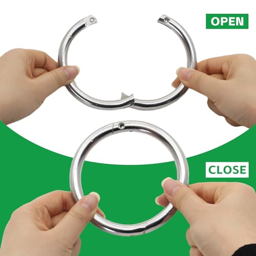 Bull Nose Rings Stainless Steel Cattle Nose Rings for Bulls and Cows Farm Animal Tool for Livestock Management and Animal Care (L) - size: L