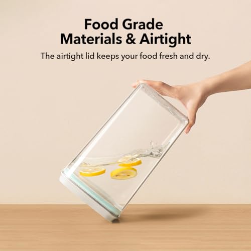 Dog Food Storage Container with 130ml Scoop – 4L/4.2qt Airtight Dog Food Container for Kibble & Treats, BPA-Free Cat Food Storage Container, Stackable Pop Lid Plastic Container with Lid - color: 4.2Qt