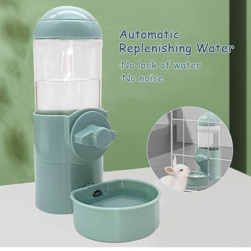 Tfwadmx Rabbit Watter Bottle 17oz Dispenser No Drip Small Animal Cage Water Feeder Bowl Hanging Guinea Pig Automatic Water for Bunny Chinchilla Hedgehog Ferret (Blue) - color: Blue Watere 1pcs