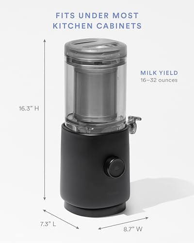 Nama M1 - Plant-Milk Maker - Homemade oat and nut milk - Black | Smooth, creamy cafe quality milk in minutes - Blends and strains in minutes - Easy to Clean - Dairy Alternative - color: Black