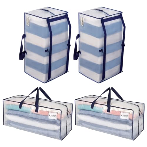 VENO 4 Pack Heavy Duty Moving Bags with Backpack Straps, Zippers & Handles, Extra Large Packing Bags for College Dorm Essentials, Moving Supplies Alternative to Cardboard Moving Boxes - color: Clear, size: 4 Pack