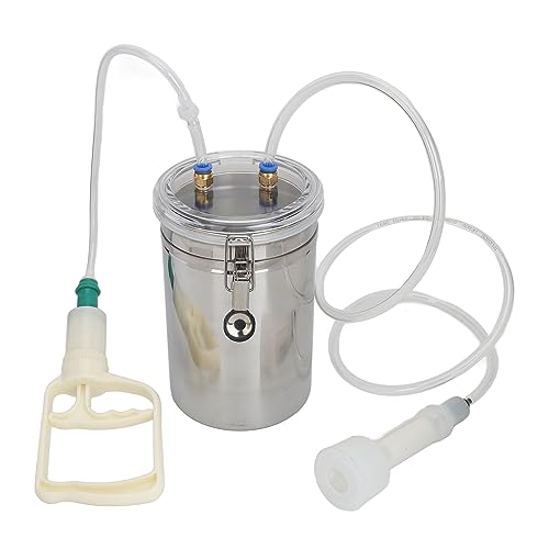 2L Manual Cow Milking Machine, Portable Hand Milker with Convenient Control, Ideal for Dairy Farms and Home Use, Durable Stainless Steel Tank