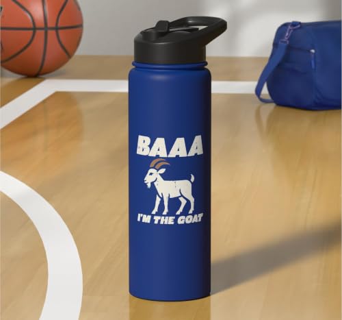 Halloween Baaa Im The Goat Funny Costume Men Women Kids Stainless Steel Insulated Water Bottle - color: Royal Blue