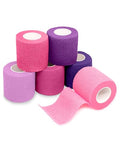 FriCARE Self Adhesive Bandage Wrap, Medical Tape in First Aid Kit | Elastic Cohesive Bandages for Sports/Vet/Wrist Ankle Wounds, 2 Inches X 5 Yards, Latex-free 6 Rolls, Sugar Bloom - color: Sugar Bloom