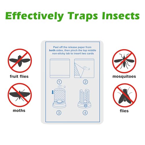 30-Pack Double-Sided Sticky Refill Cards for 360° UV Light Fly Trap – Easy-to-Replace Adhesive Sheets for Effective Insect Trapping - style: 30 Refills