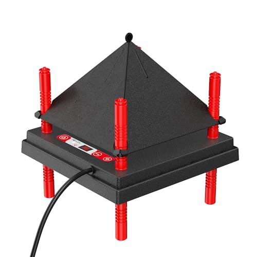 Chick Brooder Heating Plate with Anti Stand Cone, 10"x10" Temp Adjust Black | Adjustable Height Brooder Heater for Chicks, Downward Heat Distribution for Outdoor Barns & Coops - size: 10.0"L x 10.0"W x 9.0"H