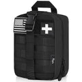 Medical Molle Pouch Tactical - 1000D Nylon First Aid Pouch, Big Capacity EMT Pouch Utility, Heavy Duty Military Grade Rip-Away Ifak Pouch for Home and Outdoor Activities（Bag Only - color: Black
