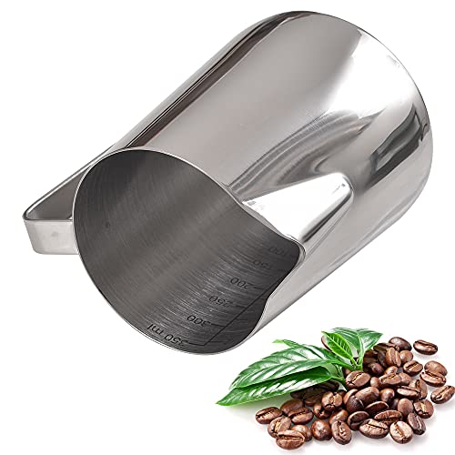 homEdge Espresso Steaming Pitchers 20 OZ / 600ml, Stainless Steel Frothing Pitcher with Measurement Scale - size: 20 Ounces