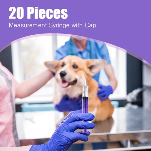 TrelaCo 20 Pack 10ml Oral Syringes with Cap for Liquid Plastic Syringe Without Needle Measuring Dispensing Tools Individually Sealed for Pets Feeding Lab Sample Injection(Purple) - size: Purple