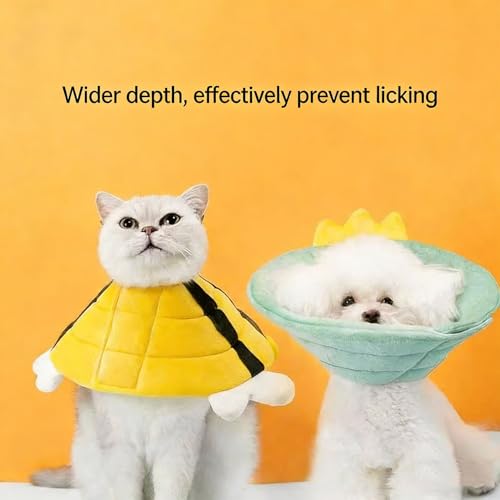 Soft Cat Cone, Adjustable Recovery Collar After Surgery to Prevent Licking Wound, Protective Cat Neck Cone, Comfortable Pet Elizabethan Collar for Cats Kittens and Puppies (L) - size: L