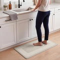 Chef Gear Hettie Anti Fatigue Cushioned Kitchen Mat 18"x32" Beige - color: Beige, size: 32"L x 18"W x 0.3"Th