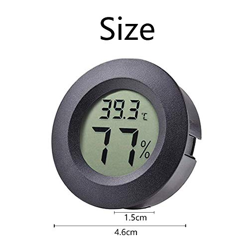 6-Pack Mini Hygrometer Thermometer Digital LCD Monitor Indoor/Outdoor Humidity Meter Gauge Temperature for Humidifiers Greenhouse Reptile Fahrenheit(℉)/ Celsius(℃)