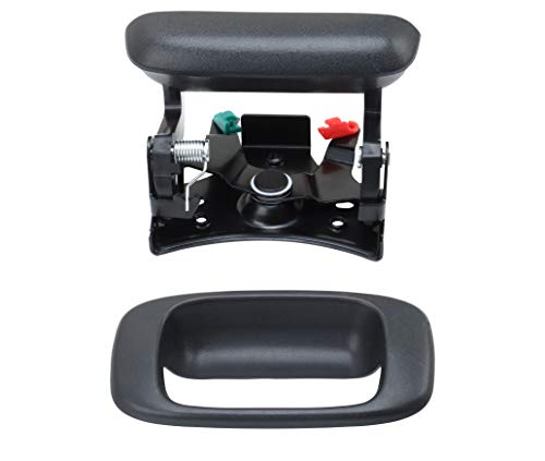 15997911 Tailgate Handle Latch and Bezel Trim with 2 Pairs Rod Clips | Fit For 1999-2007 Chevy Silverado GMC Sierra 1500 1500HD 2500HD 2500 3500 Replaces 15228539, 15228541, 15228540, 77488