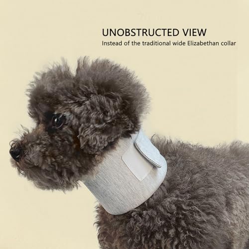 Dog Neck Support Collar, Cotton Adjustable Prevent Licking Pet Neck Brace Wrap Dog Protective Collar Recovery Head Cone for Cats Post Surgery (S) - size: S