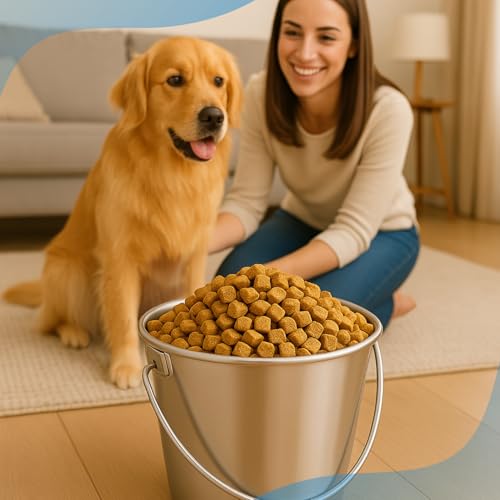 Advance Pet Products 1 Quart Heavy Duty Stainless Steel Round Bucket | Durable Food & Water Pail for Dogs, Cats, Kennels, Cages and Critter Crates | Multi-Purpose Bucket - size: 1 quart
