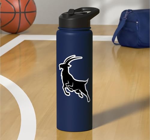 Sunset Wild Goat Capricorn Lover Gift Adult Men Women Kids Stainless Steel Insulated Water Bottle - color: Navy Blue