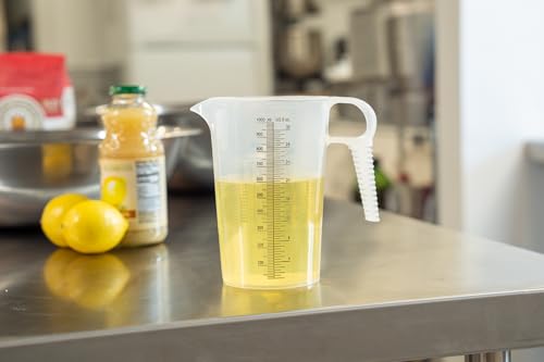 32oz (1 Quart) Measure Pitcher with Convenient Conversion Chart – Extra Strong Food Grade – Great for Cooking, Home Hobbies, Shop Oil and Fluids, Spa Chemicals with High Chemical Resistance by Turnah - size: 32oz