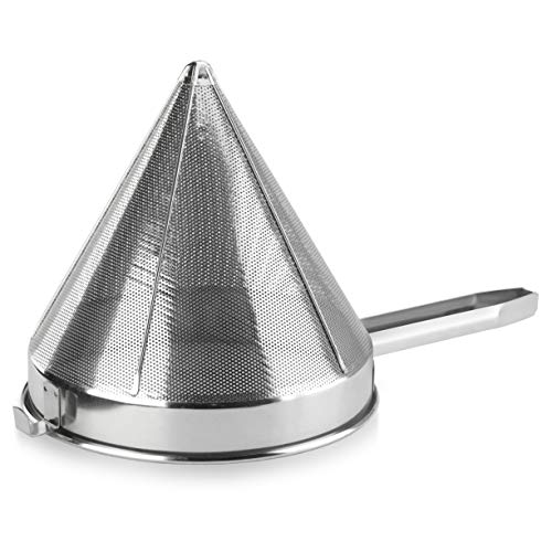 New Star Foodservice 34196 18/8 Stainless Steel China Cap Strainer, 7-Inch, Coarse Mesh