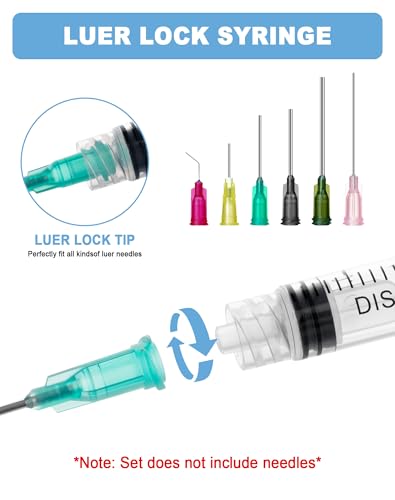 3mL Syringes without Needle, Sterile, Individually Wrapped | Luer Lock Syringe with Cap, Accurate Liquid Measurement for Lab Use and Home Care, 10 Pack - style: 3ML