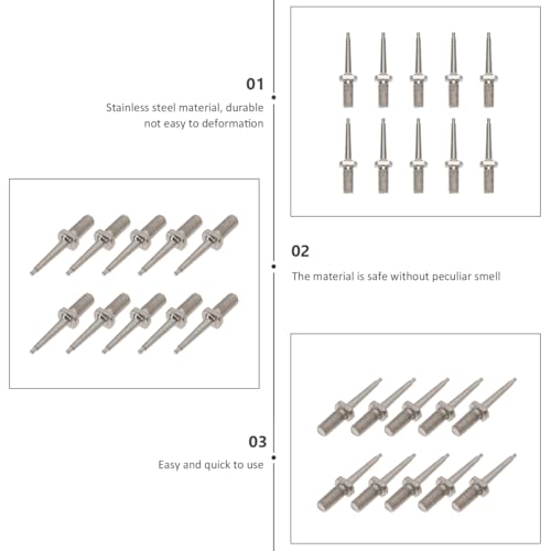Ear Tag Needles 10 Pack 1.25 in Livestock Ear Tag Needle Replacement Pins for Cattle Pig Sheep Applicator Farm Ranch Handling Supplies