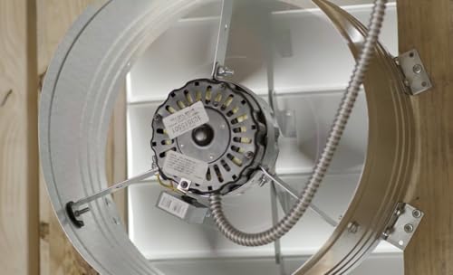 Master Flow GAF 1600 CFM Power Gable Mount Fan With Humidstat & Thermostat (HT1): Easy Installation & Efficient Exhaust Ventillation|High Airflow Capacity for attic spaces upto 3000 sq.ft. - EGV6HT - size: 1600 CFM, style: Humidistat & Thermostat