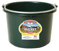 Little Giant® Plastic Animal Feed Bucket | Round Plastic Feed Bucket with Metal Handle | Made in USA | 5 Quarts (1, Green) - color: Green