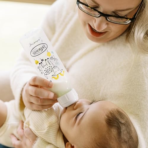 Dr. Brown's Natural Flow Anti-Colic Options+ Narrow Baby Bottle, Squirrel & Goat, 8 oz/250 mL, with Level 1 Slow Flow Nipple, BPA Free, 0m+, (Pack of 12) - color: Pink & Yellow (Squirrel & Goat), size: 1 Count (Pack of 12)