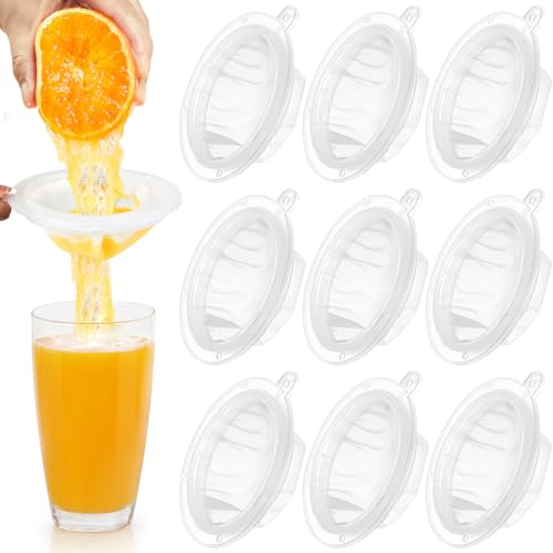 Noamus 10 Pack 200 Mesh Food Filter Strainer, 5 Inch Nylon Fine Mesh Sieve Drainer, Premium Plastic Mesh Colander for Filtering Yogurt Juice Milk Honey, Reusable Mini Brine Shrimp Separation Net